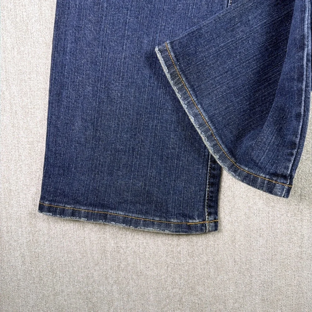 Lucky Brand Jeans Womens 8 Easy Rider Mid Rise‎ Stretch Distressed Blue Denim